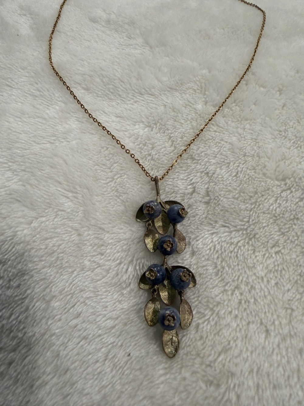 Michael Michaud- Blue Berry Cluster Drop Necklace - Women Jewelry